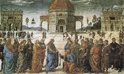 PERUGINO, Pietro Christ giving the Keys to St Peter Germany oil painting artist
